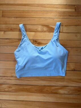 AERIE OFFLINE Light Blue V Neck Sports Bra Size XL
